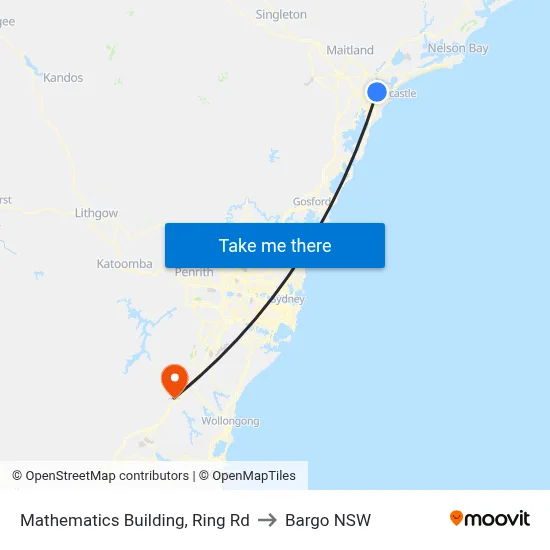 Mathematics Building, Ring Rd to Bargo NSW map