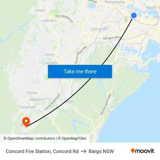 Concord Fire Station, Concord Rd to Bargo NSW map