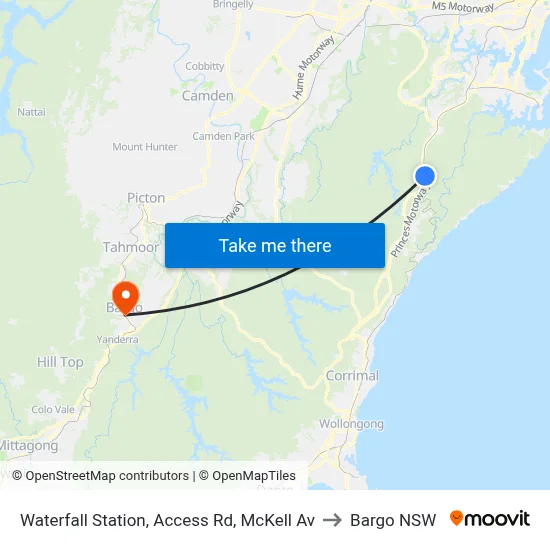 Waterfall Station, Access Rd, McKell Av to Bargo NSW map