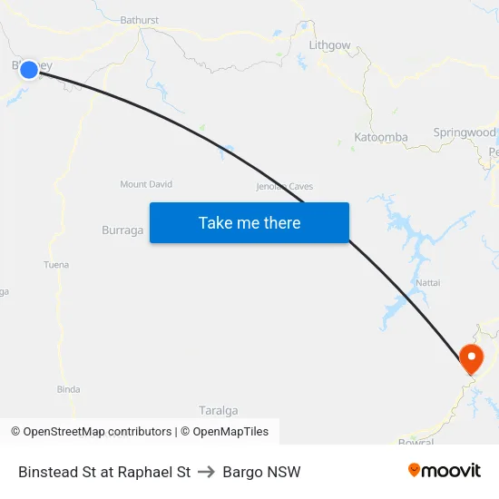 Binstead St at Raphael St to Bargo NSW map