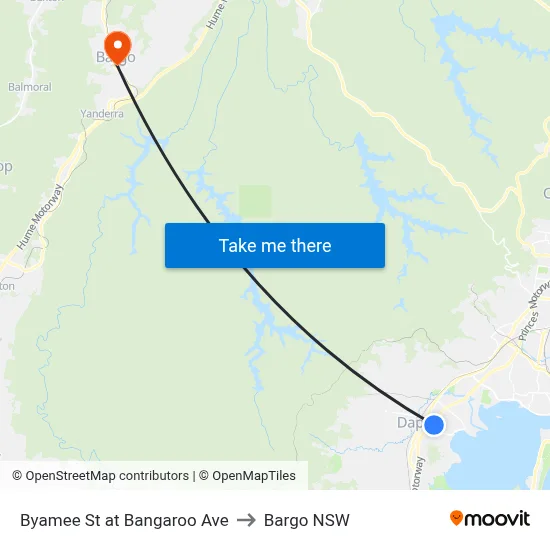 Byamee St at Bangaroo Ave to Bargo NSW map