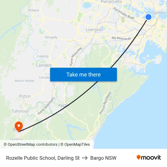 Rozelle Public School, Darling St to Bargo NSW map