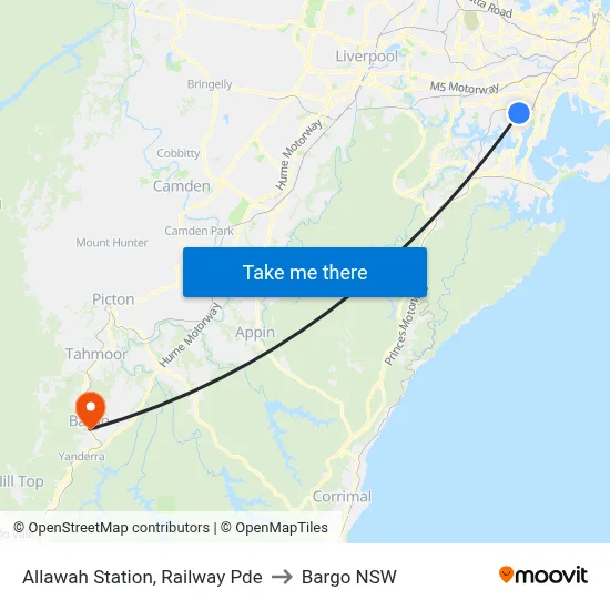 Allawah Station, Railway Pde to Bargo NSW map