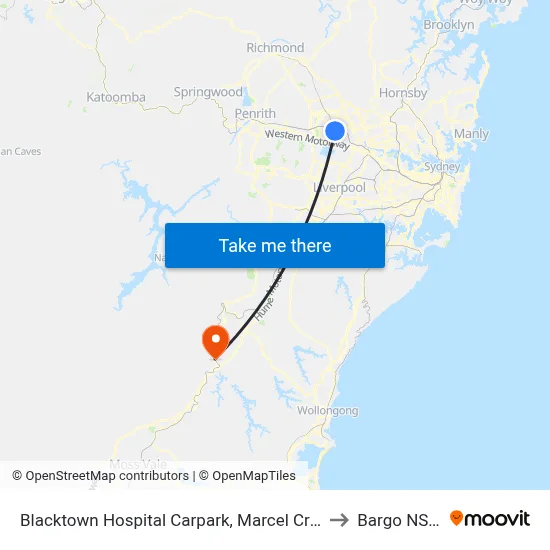 Blacktown Hospital Carpark, Marcel Cres to Bargo NSW map