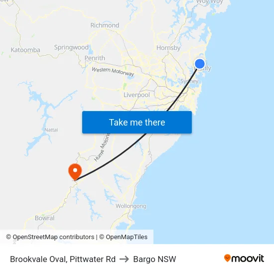 Brookvale Oval, Pittwater Rd to Bargo NSW map