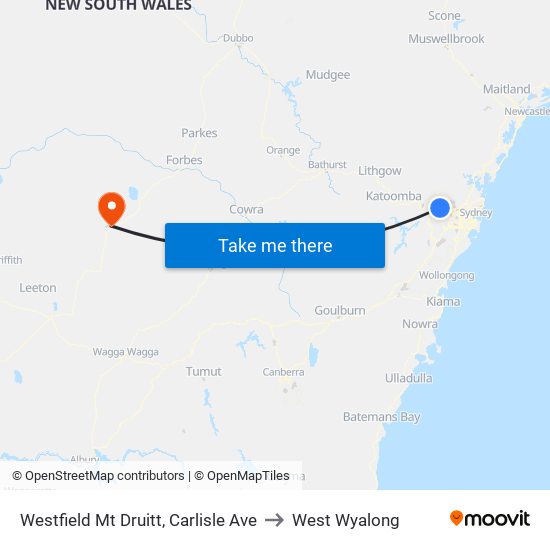 Westfield Mt Druitt, Carlisle Ave to West Wyalong map