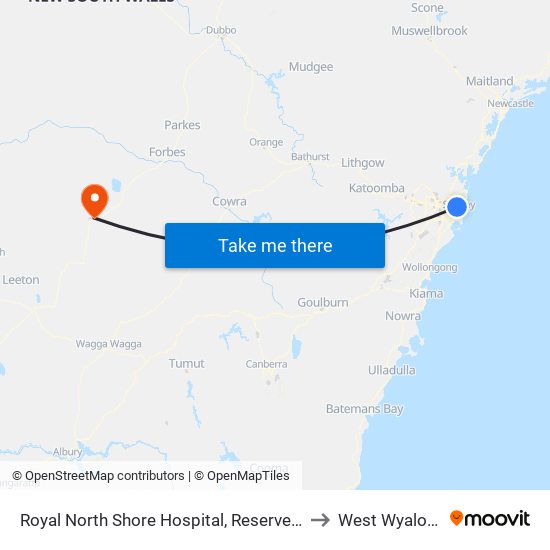 Royal North Shore Hospital, Reserve Rd to West Wyalong map