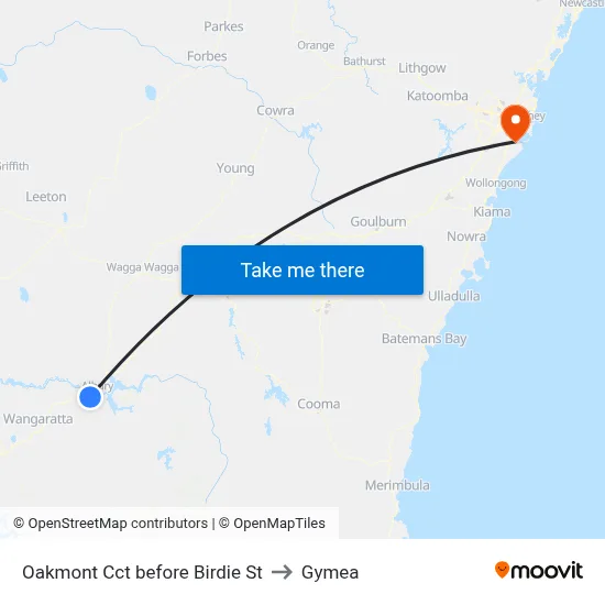 Oakmont Cct before Birdie St to Gymea map