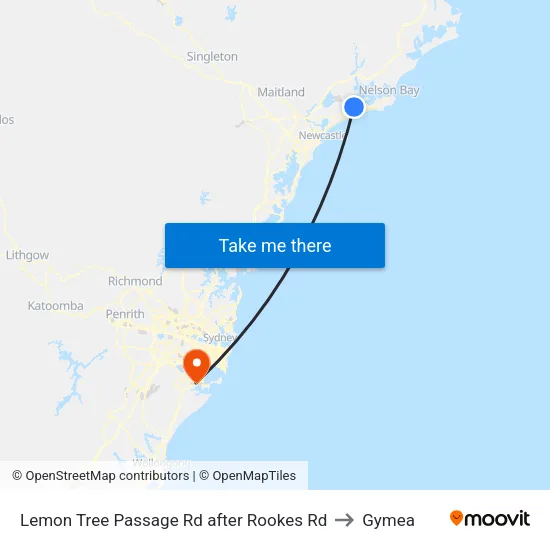 Lemon Tree Passage Rd after Rookes Rd to Gymea map