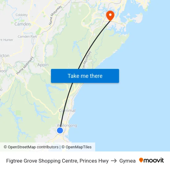 Figtree Grove Shopping Centre, Princes Hwy to Gymea map