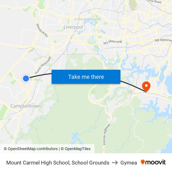 Mount Carmel High School, School Grounds to Gymea map