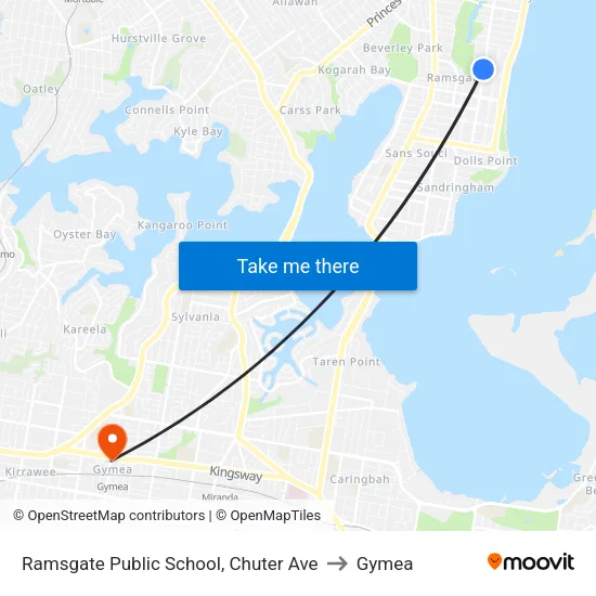 Ramsgate Public School, Chuter Ave to Gymea map