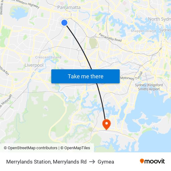 Merrylands Station, Merrylands Rd to Gymea map