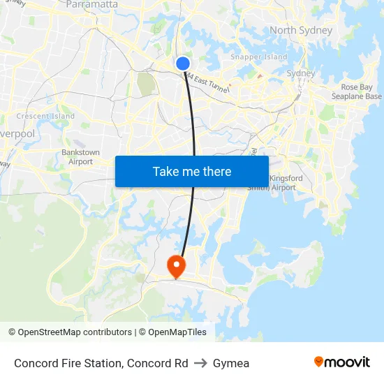 Concord Fire Station, Concord Rd to Gymea map