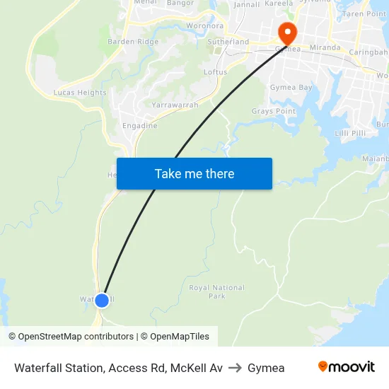 Waterfall Station, Access Rd, McKell Av to Gymea map