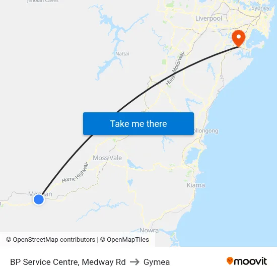 BP Service Centre, Medway Rd to Gymea map
