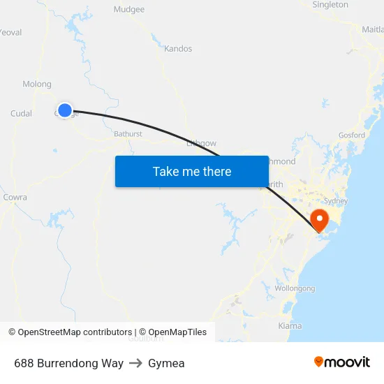 688 Burrendong Way to Gymea map