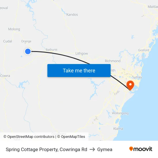 Spring Cottage Property, Cowringa Rd to Gymea map