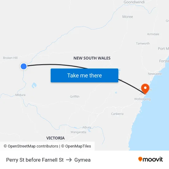 Perry St at Farnell St to Gymea map