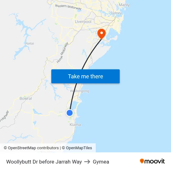 Woollybutt Dr before Jarrah Way to Gymea map