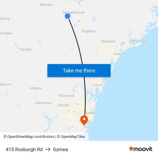 415 Roxburgh Rd to Gymea map