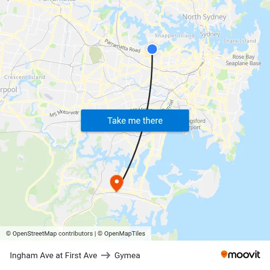 Ingham Ave at First Ave to Gymea map