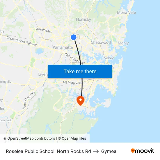 Roselea Public School, North Rocks Rd to Gymea map