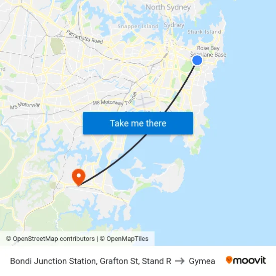 Bondi Junction Station, Grafton St, Stand R to Gymea map