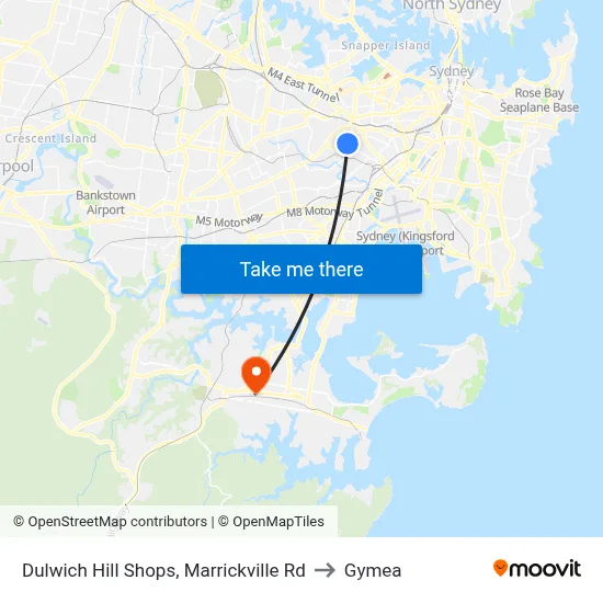 Dulwich Hill Shops, Marrickville Rd to Gymea map