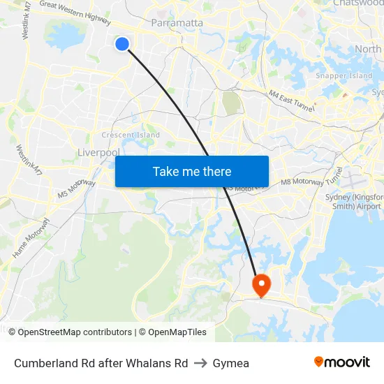Cumberland Rd after Whalans Rd to Gymea map