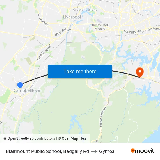 Blairmount Public School, Badgally Rd to Gymea map