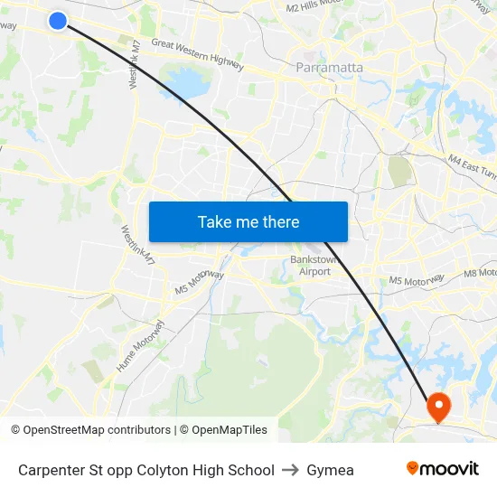 Carpenter St opp Colyton High School to Gymea map
