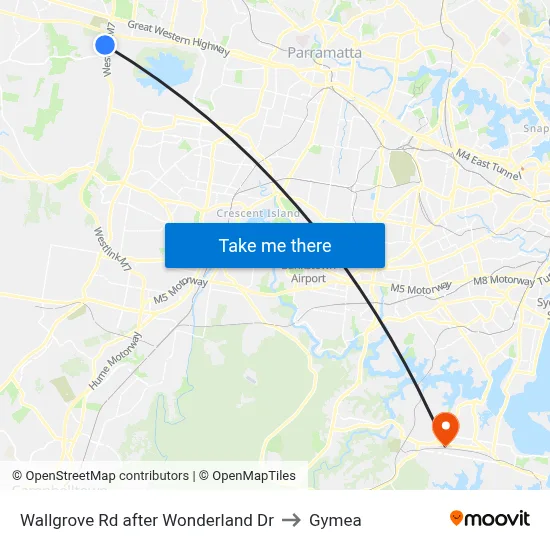 Wallgrove Rd after Wonderland Dr to Gymea map