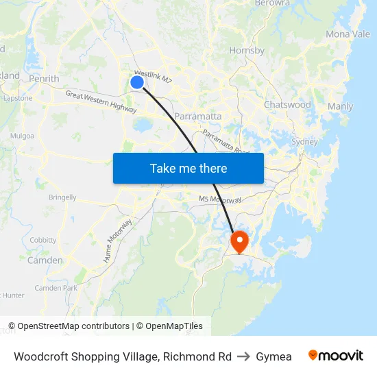 Woodcroft Shopping Village, Richmond Rd to Gymea map