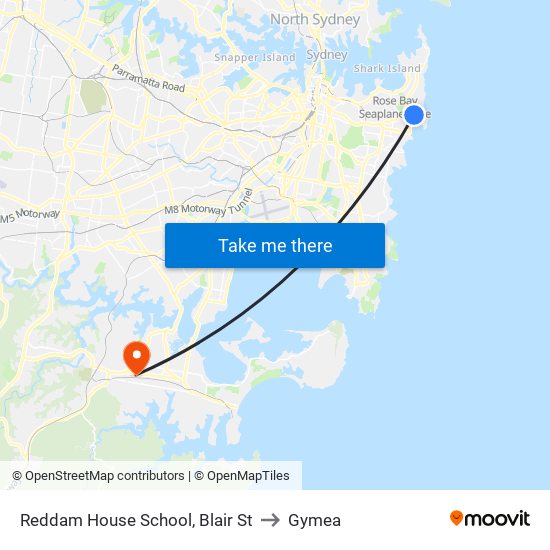 Reddam House School, Blair St to Gymea map