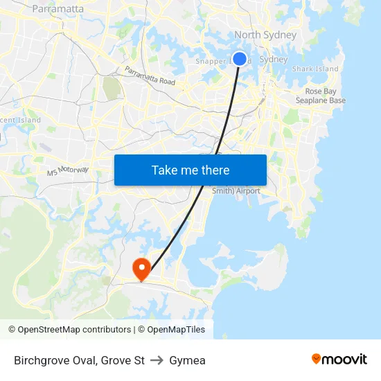 Birchgrove Oval, Grove St to Gymea map