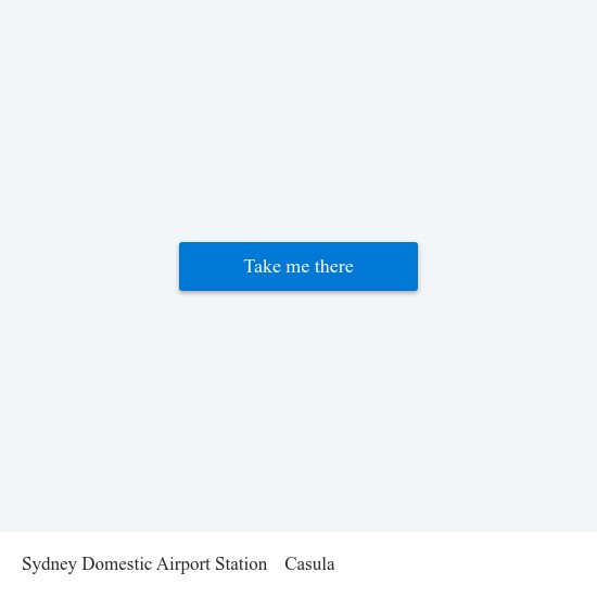 Sydney Domestic Airport Station to Casula map