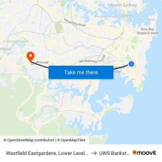 Westfield Eastgardens, Lower Level, Stand C to UWS Bankstown map