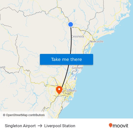 Singleton Airport to Liverpool Station map