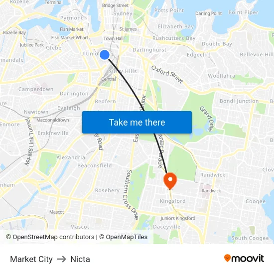 Market City to Nicta map