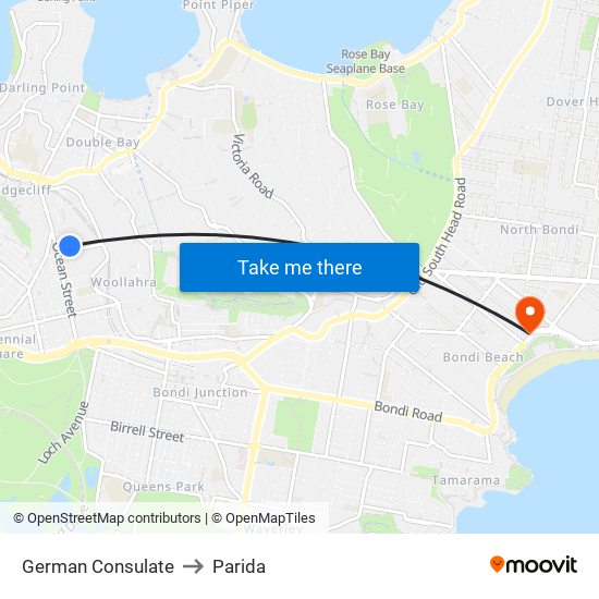 German Consulate to Parida map