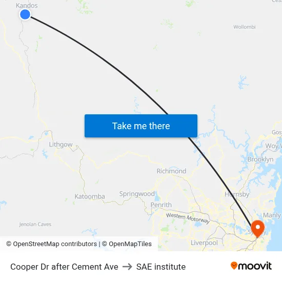 Cooper Dr after Cement Ave to SAE institute map