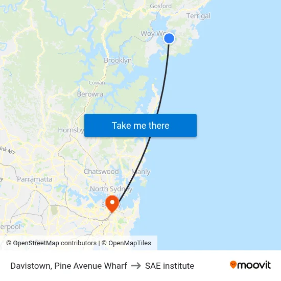 Davistown, Pine Avenue Wharf to SAE institute map