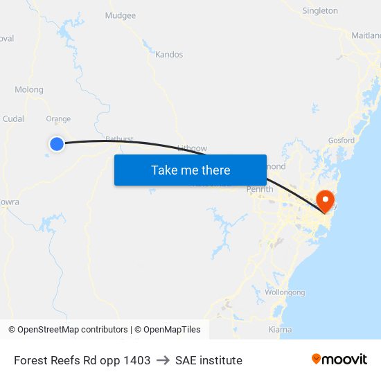 Forest Reefs Rd opp 1403 to SAE institute map