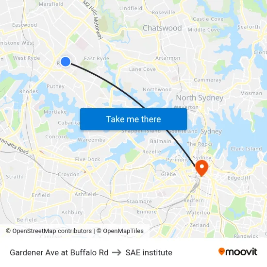 Gardener Ave at Buffalo Rd to SAE institute map