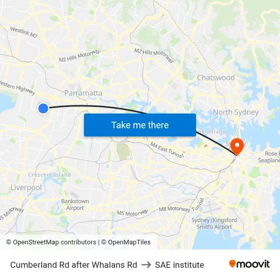 Cumberland Rd after Whalans Rd to SAE institute map