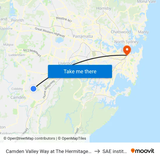 Camden Valley Way at The Hermitage Way to SAE institute map