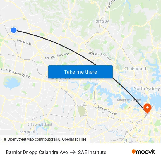 Barnier Dr opp Calandra Ave to SAE institute map