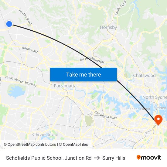 Schofields Public School, Junction Rd to Surry Hills map