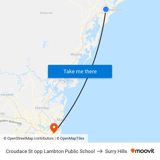 Croudace St opp Lambton Public School to Surry Hills map